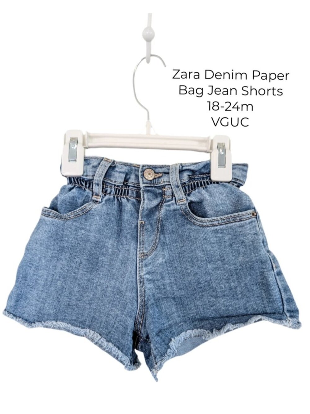 Zara Denim Paper Bag Jean Shorts 18-24m